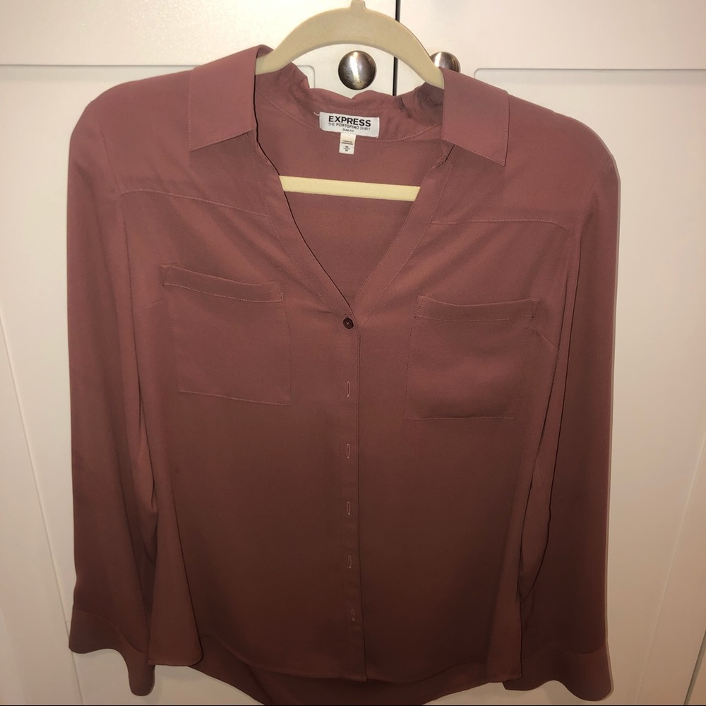 Express Blouse in Burgundy Medium
